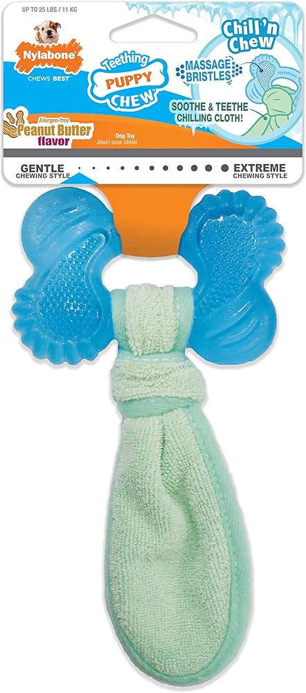 Nylabone Freezer Puppy Chew Toy - Puppy Chew Toy for Teething - Puppy Supplies - Peanut Butter Fl... | Amazon (US)