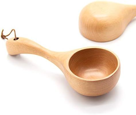 KESAPLAN Bath Salt Scoop Wooden Ladle Spoon Scoops for Canisters Flour Scoop Ladles for Cooking | Amazon (US)