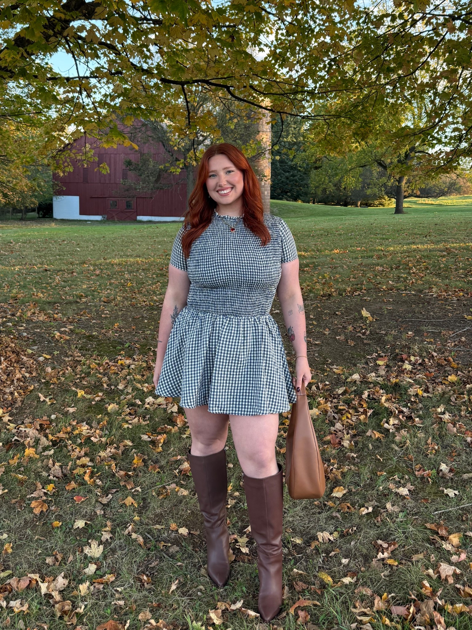 wearing a size 10 in the dress and the boots in wide calf!

#LTKStyleTip #LTKSeasonal #LTKMidsize