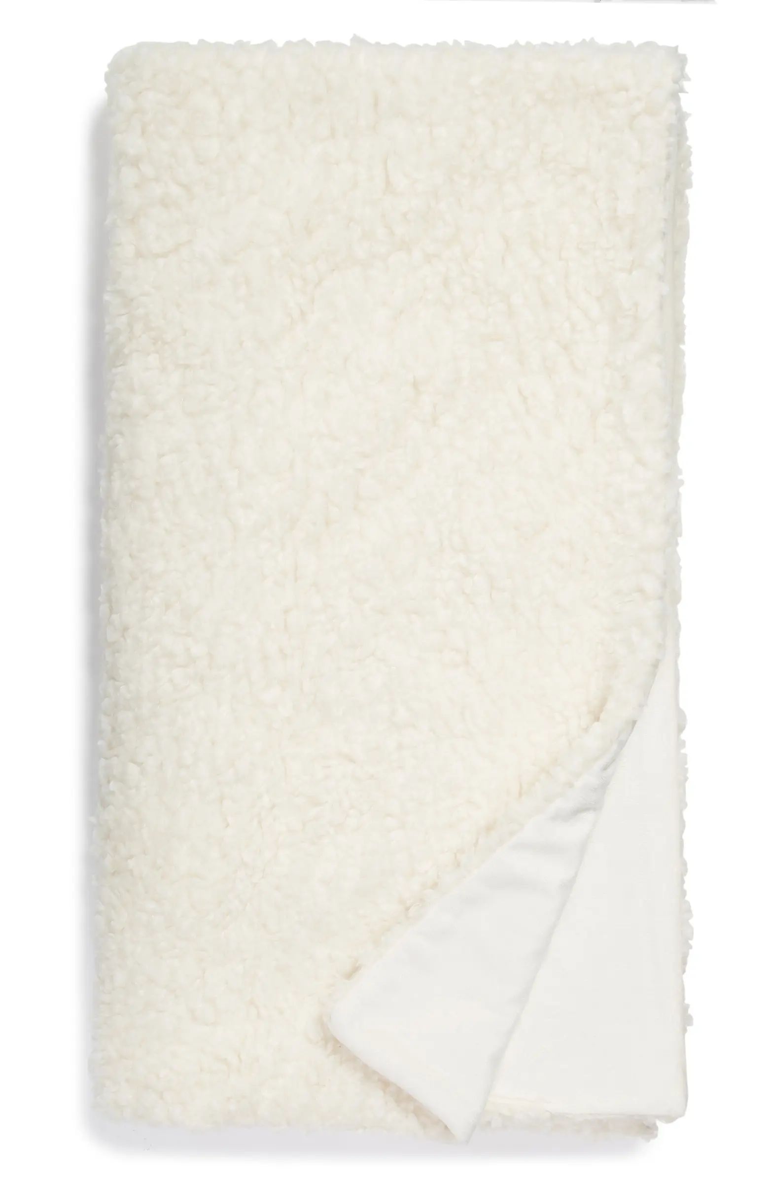 Cozy Teddy Faux Fur Throw Blanket | Nordstrom