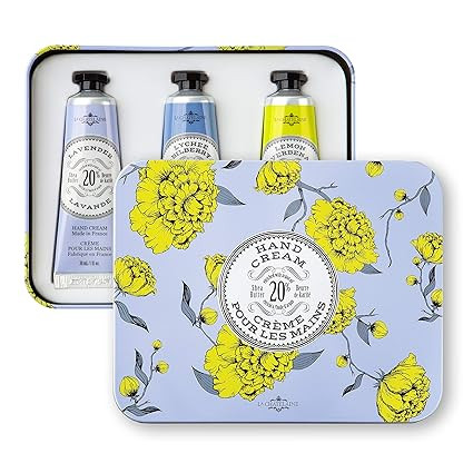 La Chatelaine Hand Cream Lavender Trio Gift Tin | Mother's Day | Ready-To-Gift Decorative Tin | S... | Amazon (US)