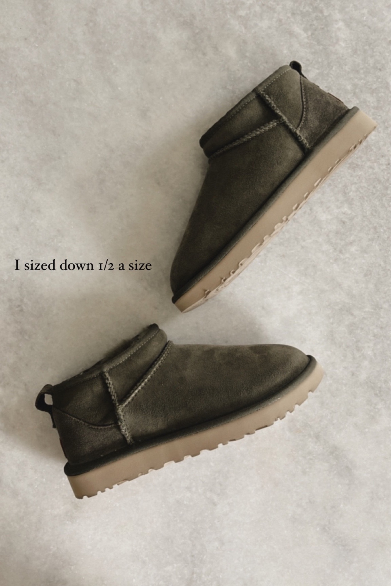 Ugg mini boots, fall style, I sized down 1/2 a size. #StylinbyAylin 

#LTKstyletip #LTKshoecrush #LTKSeasonal