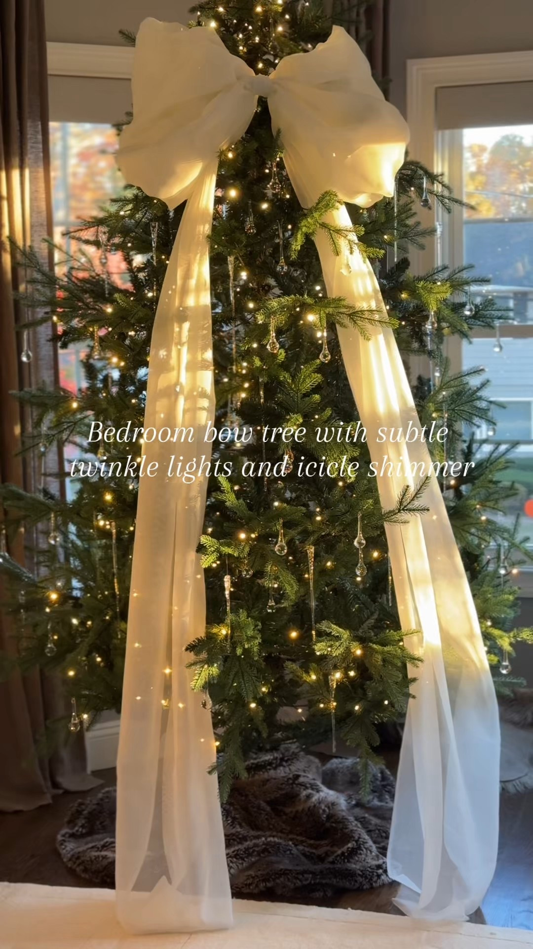 Bedroom bow tree with twinkling lights and icicle ornaments. The simplest setup — but it changes everything. 

Christmas tree, holiday decor, bow tree, icicle tree, Amazon finds, under $100

#ltkstyletip #ltkseasonal #ltkparties #amazon #holiday #bowtree #icicletree

#LTKHome #LTKFindsUnder50 #LTKHoliday