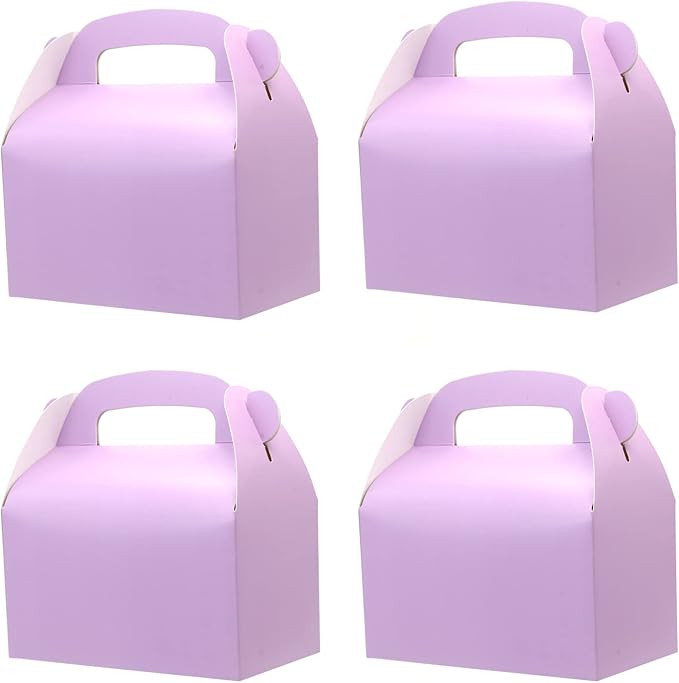 Oletx 30-Pack Purple Party Favor Treat Boxes, Goodie Boxes, Gable Paper Gift Boxes with Handles. ... | Amazon (US)