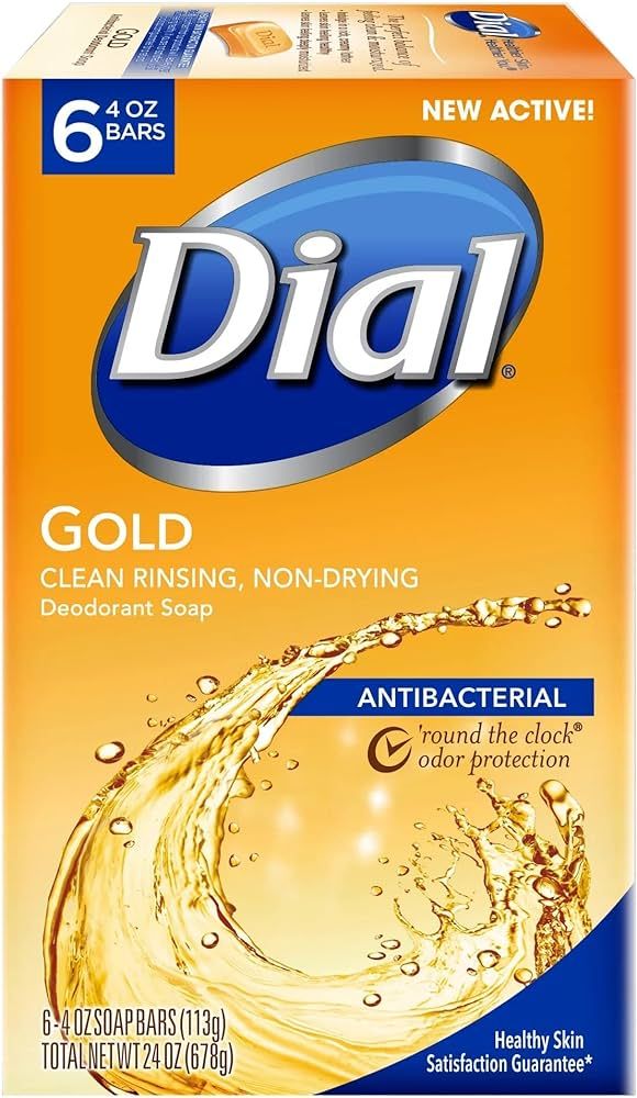 Dial Gold Antibacterial Soap - Six 4 oz Bars per Pack. (1 pack) | Amazon (US)