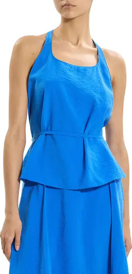 Theory Belted Silk Blend Top | Nordstrom | Nordstrom
