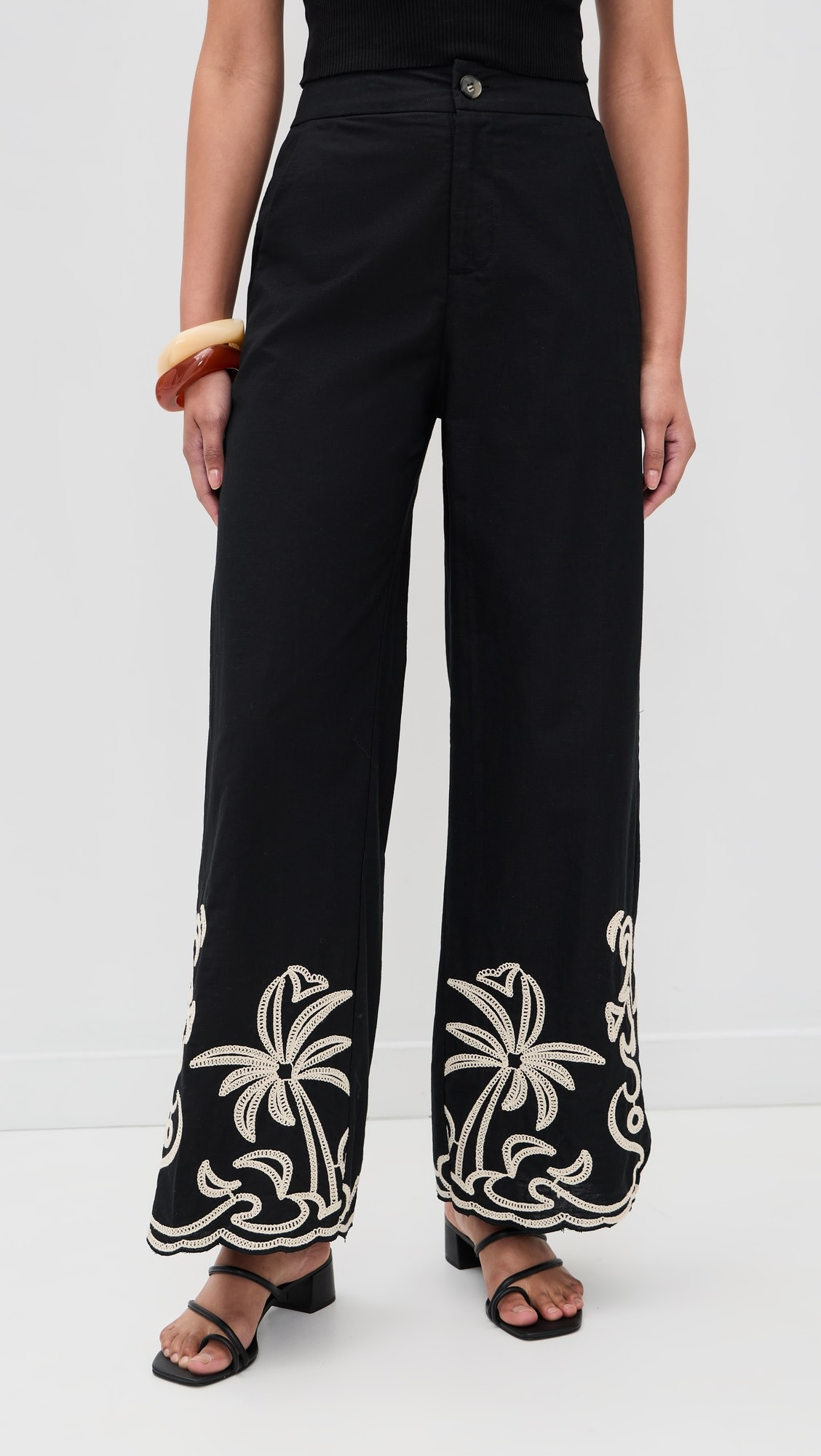 Palm Embroidery Pants | Shopbop