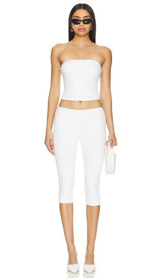 MORE TO COME Siara Capri Set in White. - size S | Revolve Clothing (Global)