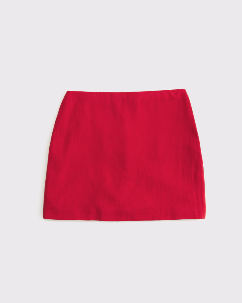 Women's The A&F Scarlett Linen-Blend Mini Skort | Women's Bottoms | Abercrombie.com | Abercrombie & Fitch (US)