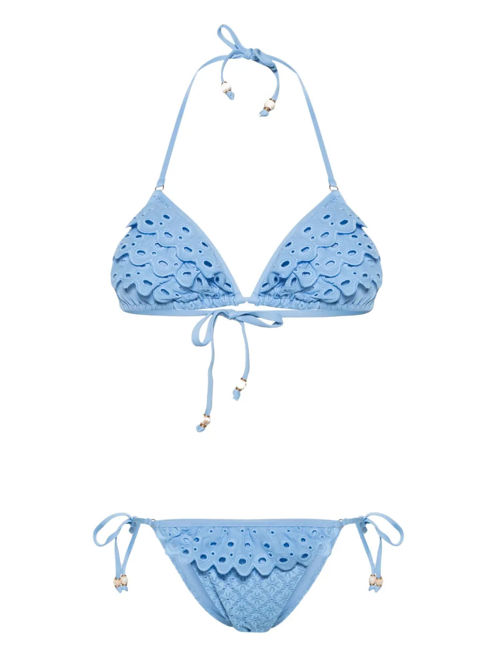 TWINSET broderie-anglaise Bikini | Blue | FARFETCH | Farfetch Global
