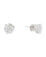 Made In Usa 14kt White Gold Lab Grown Diamond Stud Earrings | TJ Maxx