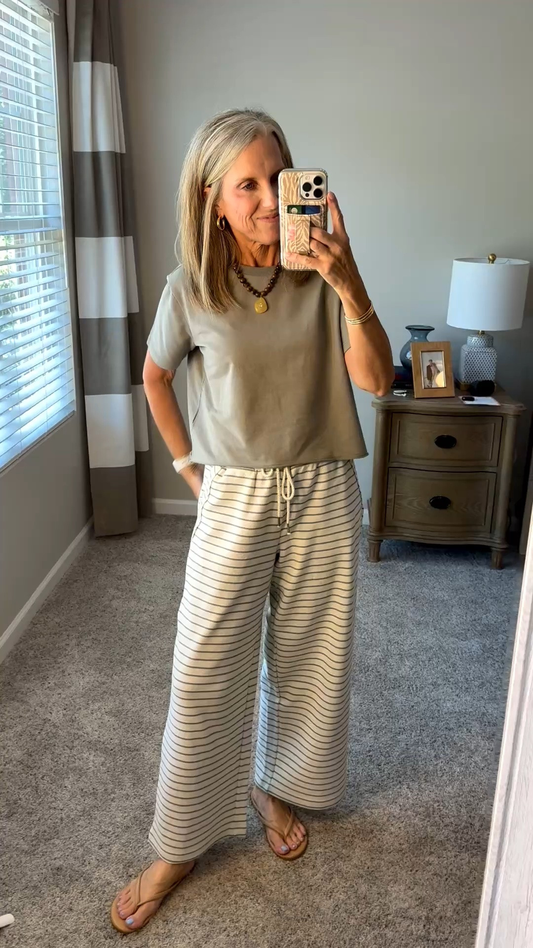 Wearing XS in both and pants are still
A little roomy.

#LTKootd #LTKOver40 #LTKSaleAlert