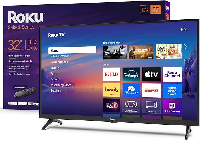 Roku Smart TV – 32-Inch Select Series, 1080p Full HD TV – Roku TV with Voice Remote – Flat ... | Amazon (US)