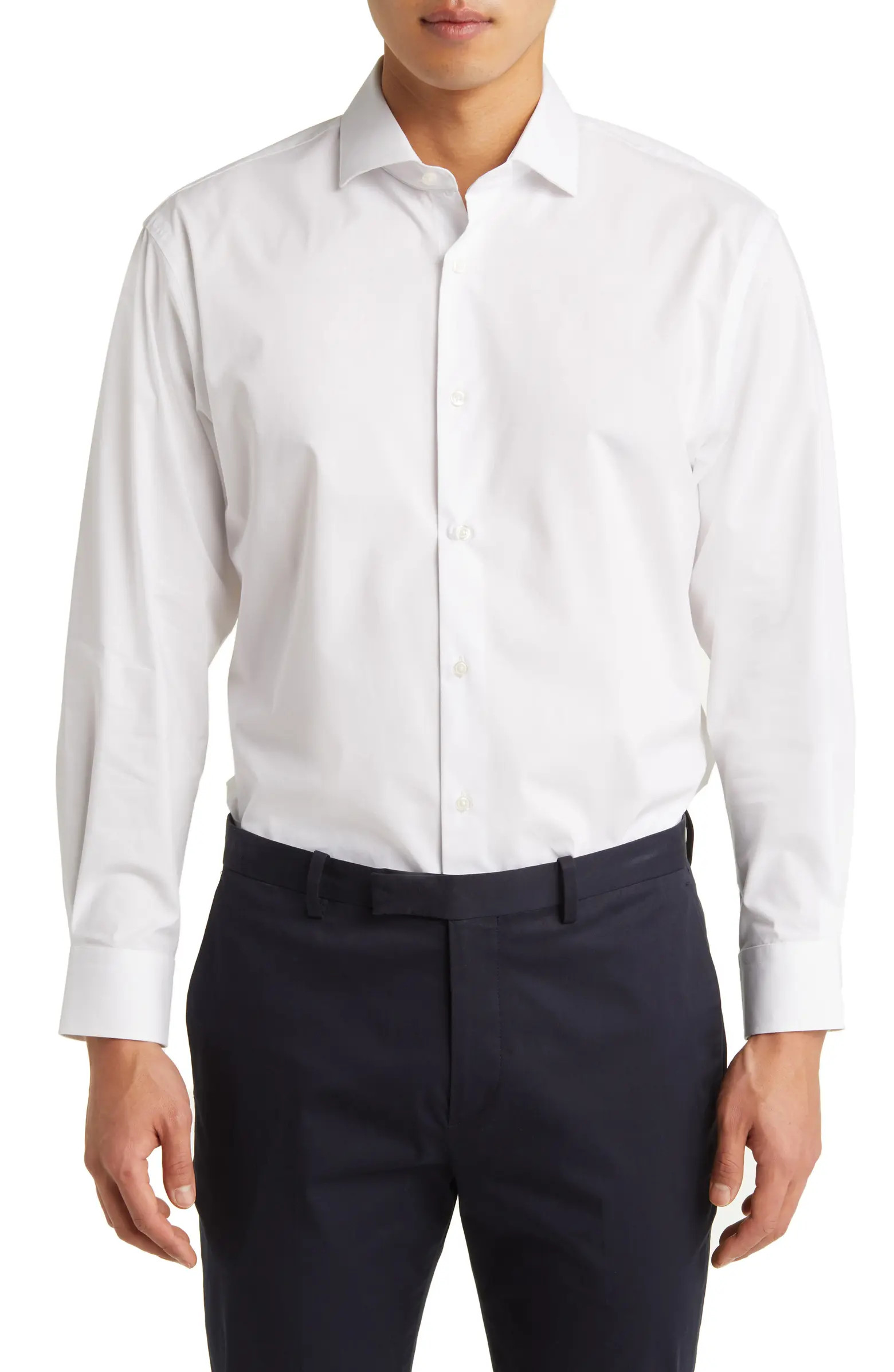 Nordstrom Tech-Smart Traditional Fit Cotton Blend Dress Shirt | Nordstrom | Nordstrom