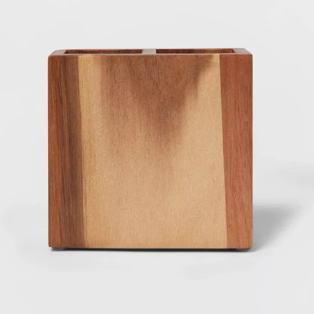 Toothbrush Holder Medium Acacia Natural - Threshold™ | Target