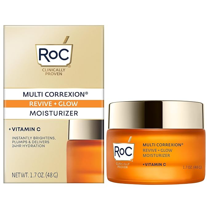 RoC Multi Correxion Revive + Glow 10% Vitamin C Blend Face Moisturizer, Anti-Aging Gel Cream for ... | Amazon (US)