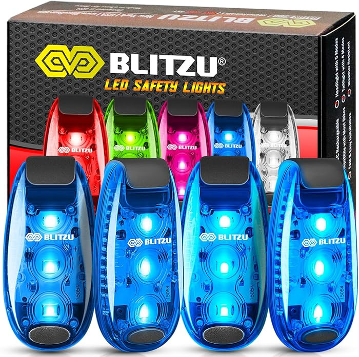 4 Pack LED Safety Light, Clip on Reflective Gear Lights for Walking at Night, Running, Jogging, H... | Amazon (US)