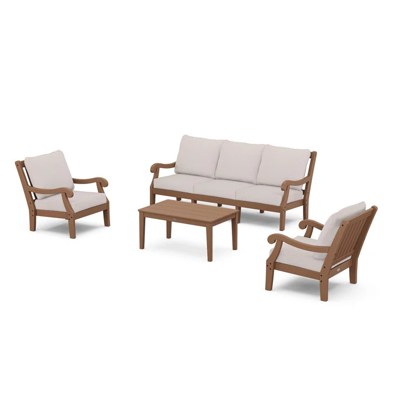 POLYWOOD x Birch Lane Veranda 4-Piece Deep Seating Set with Sofa | Birch Lane