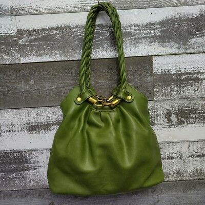 Relic Solid Green Faux Leather Shoulder Bag Whit  Metallic Accents | eBay US