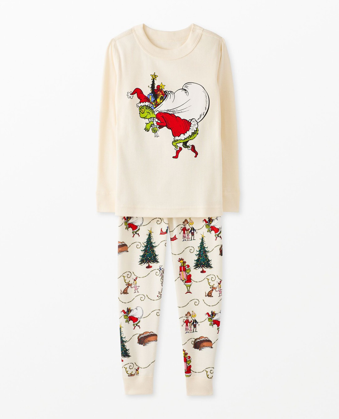 Kids Dr. Seuss Grinch Long John Pajama Set | Hanna Andersson