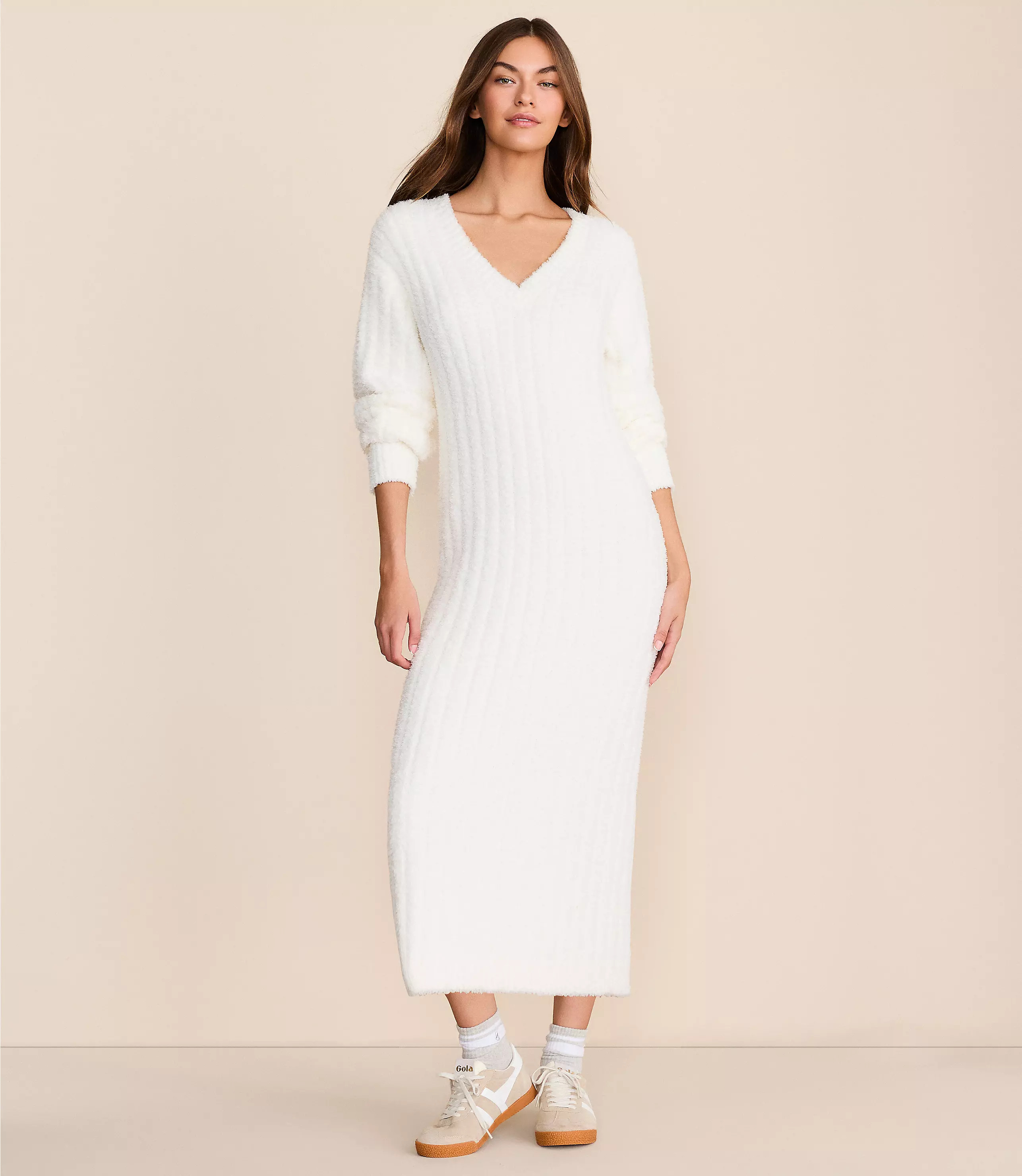 Petite Lou & Grey Teddy V-Neck Maxi Dress | LOFT