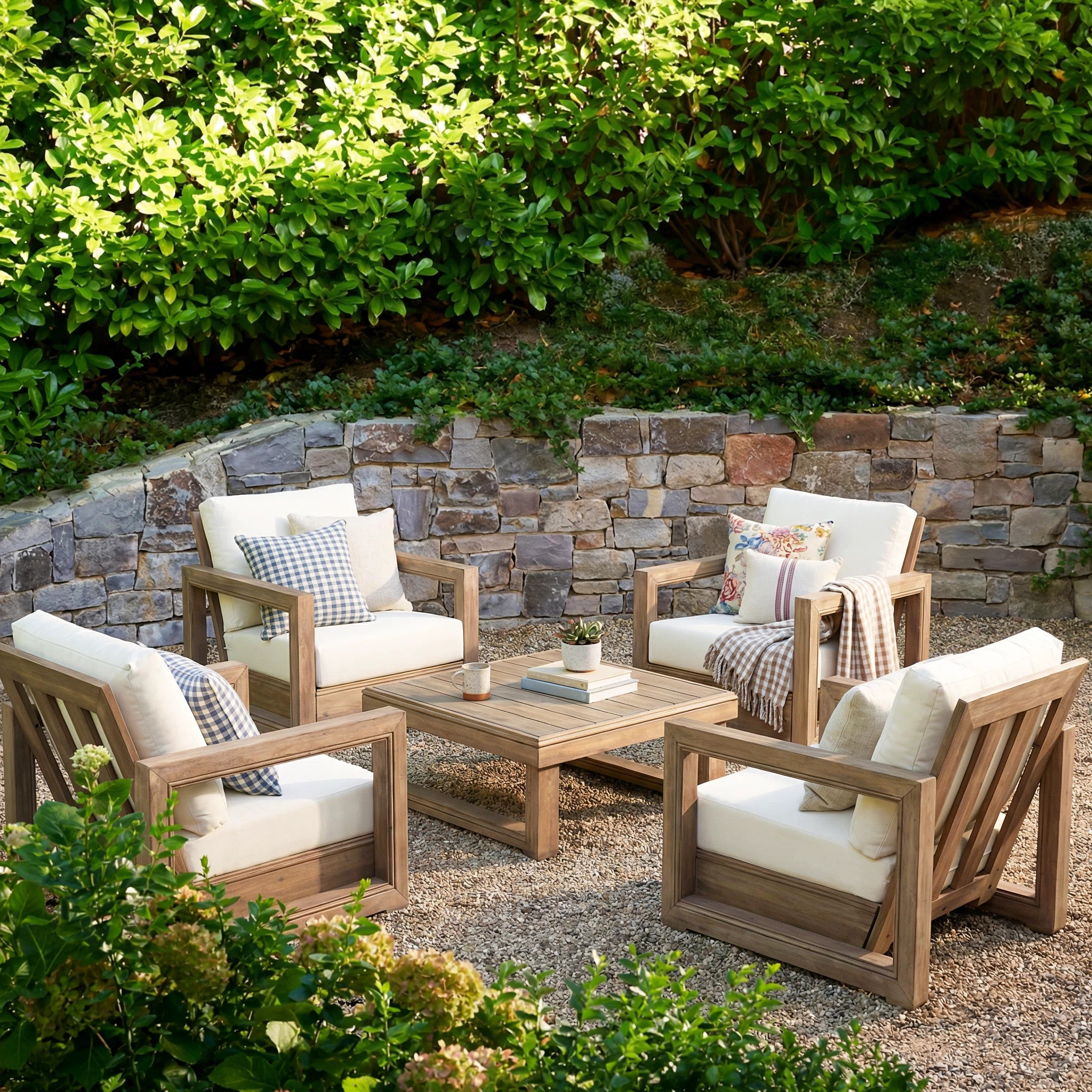 Acacia Outdoor Lounge Chair (Set of 4) | Wayfair North America