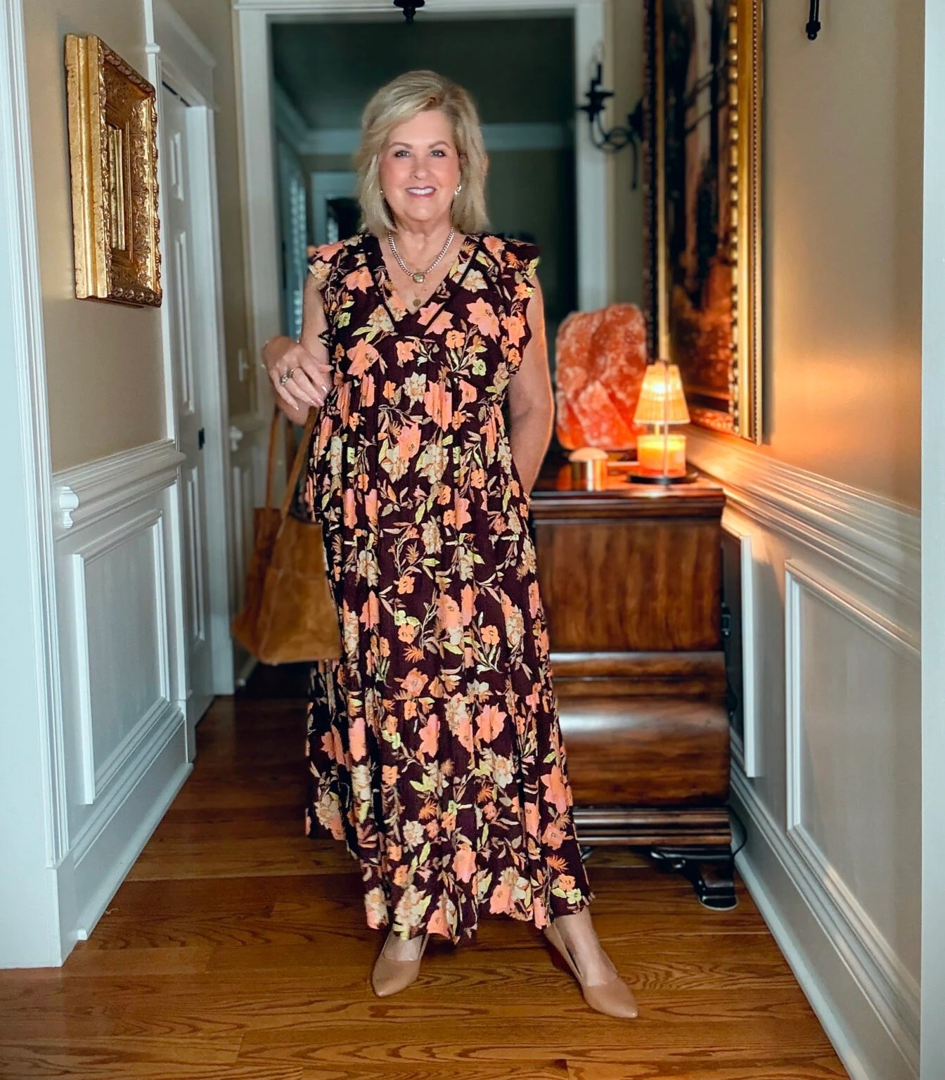 A great Fall dress option! The colors in this one are perfect for moving into Fall and would be great for church or family photos. I’m wearing a size large. 

#LTKStyleTip #LTKWedding #LTKShoeCrush