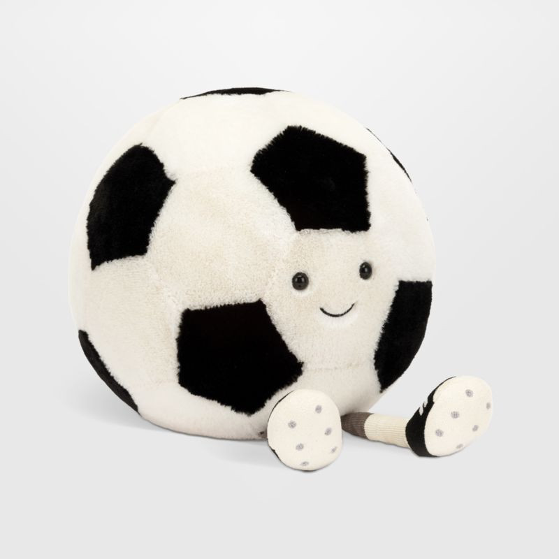 Jellycat Small Amusable Sports Soccer Ball Kids Stuffed Animal | Crate & Kids | Crate & Barrel