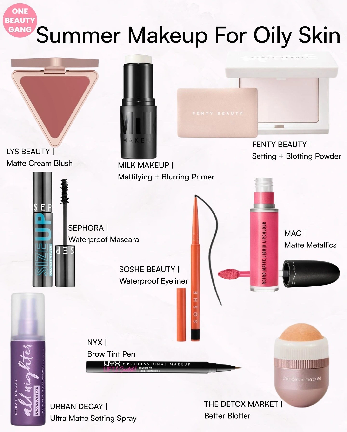 ☀️ Beat the summer shine with makeup that stays flawless all day! 💄✨

Oily skin? No problem! Try these must-haves:

🌟 Prep Perfect: @milkmakeup ’s Pore Eclipse Stick — mattifying & non-comedogenic.

💧 Set & Forget: @fentybeauty ’s Invisimatte Blotting Powder + @urbandecaycosmetics ’s All Nighter Ultra Matte Spray.

🌸 Blush That Lasts: @lysbeautyofficial ’s Satin Matte Cream — perfect for oily skin.

💦 Waterproof Essentials: @sephorauk ’s Size Up Mascara & @soshebeauty ’s Precision Eyeliner.

💋 Sweat-Proof Brows & Lips: @nyxcosmetics_uk ’s Lift & Snatch Brow Pen + @maccosmeticsuki ’s Retro Matte Liquid Lipcolour.

⏱️ Midday Rescue: @thedetoxmarket ’s Better Blotter — banish shine without smudging.

💼 Save this post to keep your routine fresh & flawless in the heat! 

★ Link in bio for all products & discounts! 🔗 🛍️ 

#OneBeautyGang #summermakeuptrends #summermakeuptips #oilyskinmakeuptips

#LTKbeauty #LTKsummer #LTKuk