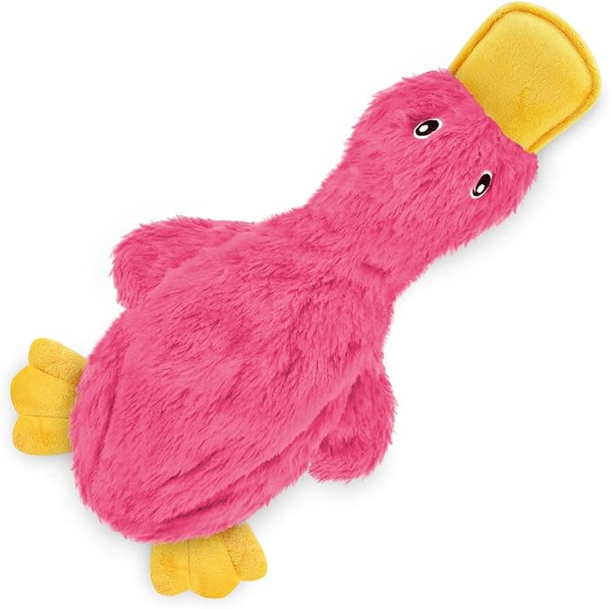 Best Pet Supplies Interactive Squeaky Dog Toy - Crinkle Duck, Pink | Amazon (US)