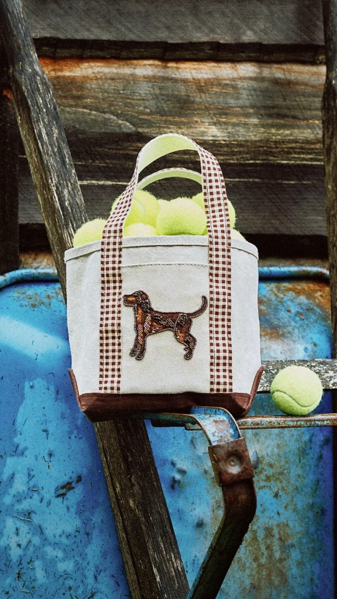 Sequin dog canvas tote  🐕