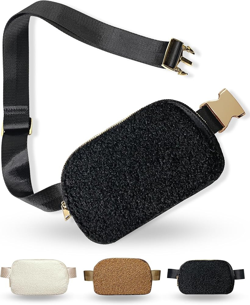 Boutique Fleece Belt Bag | Sherpa Crossbody Bag Fanny Pack for Women Fashionable | Everywhere Wai... | Amazon (US)