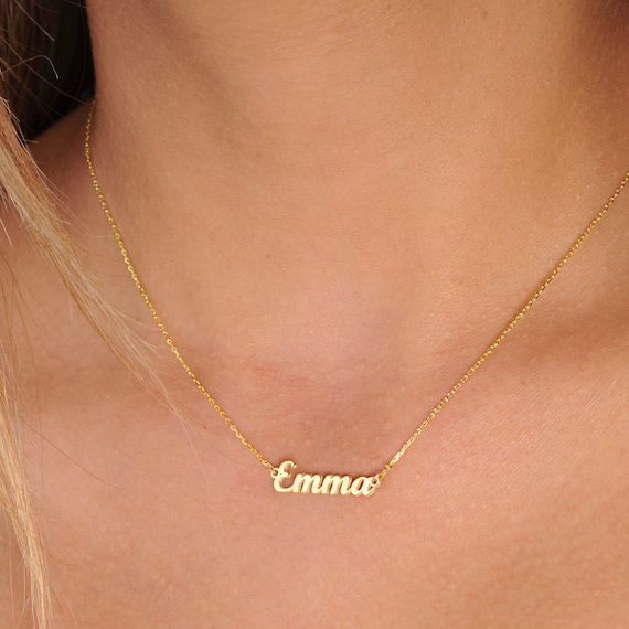 Tiny Gold Name Necklace-Name Necklace-Personalized Jewelry-Personalized  Necklace-Initial Necklac... | Etsy (US)