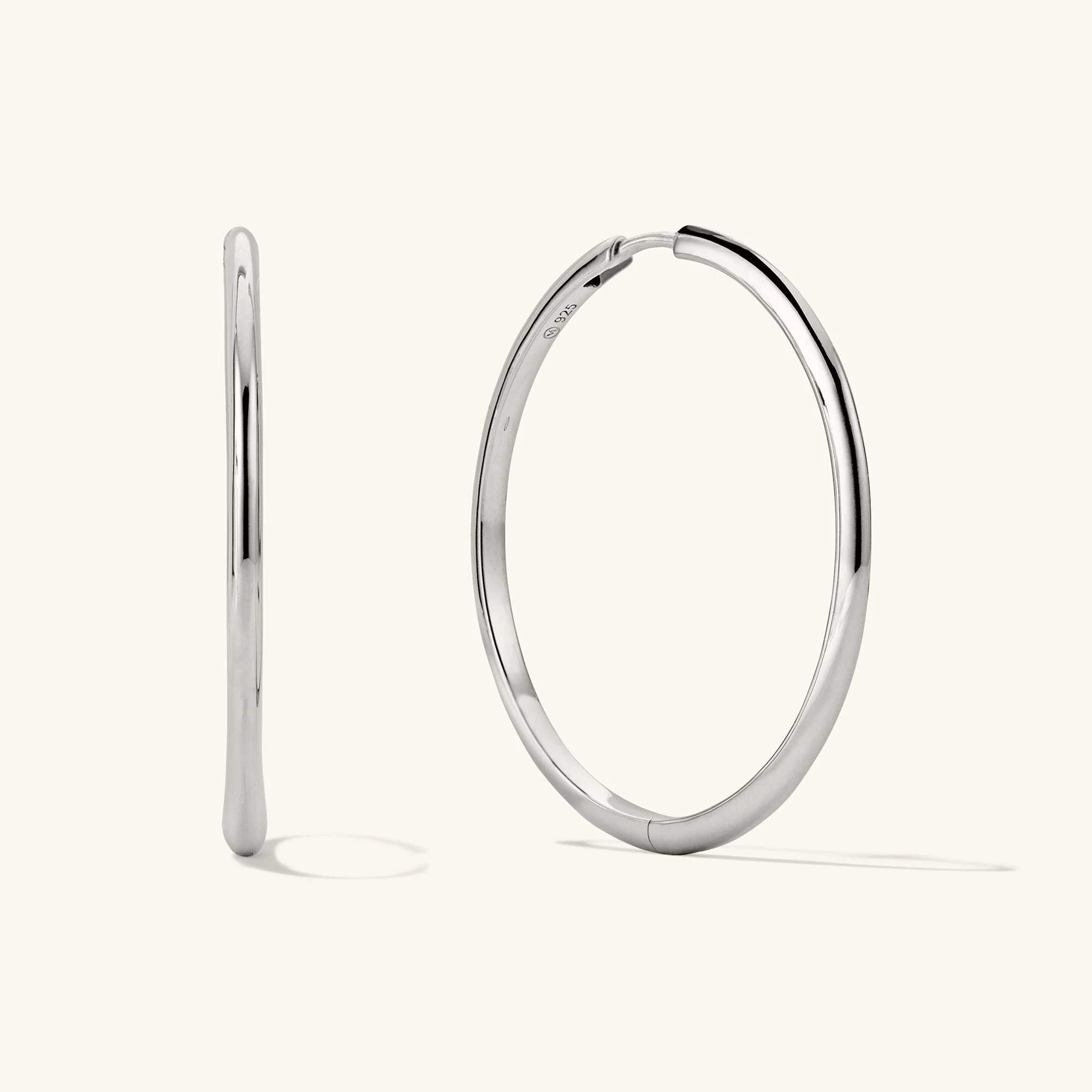 18k Gold Vermeil Tube Oversized Hoop Earrings - Jewelry | Mejuri | Mejuri Fine Crew
