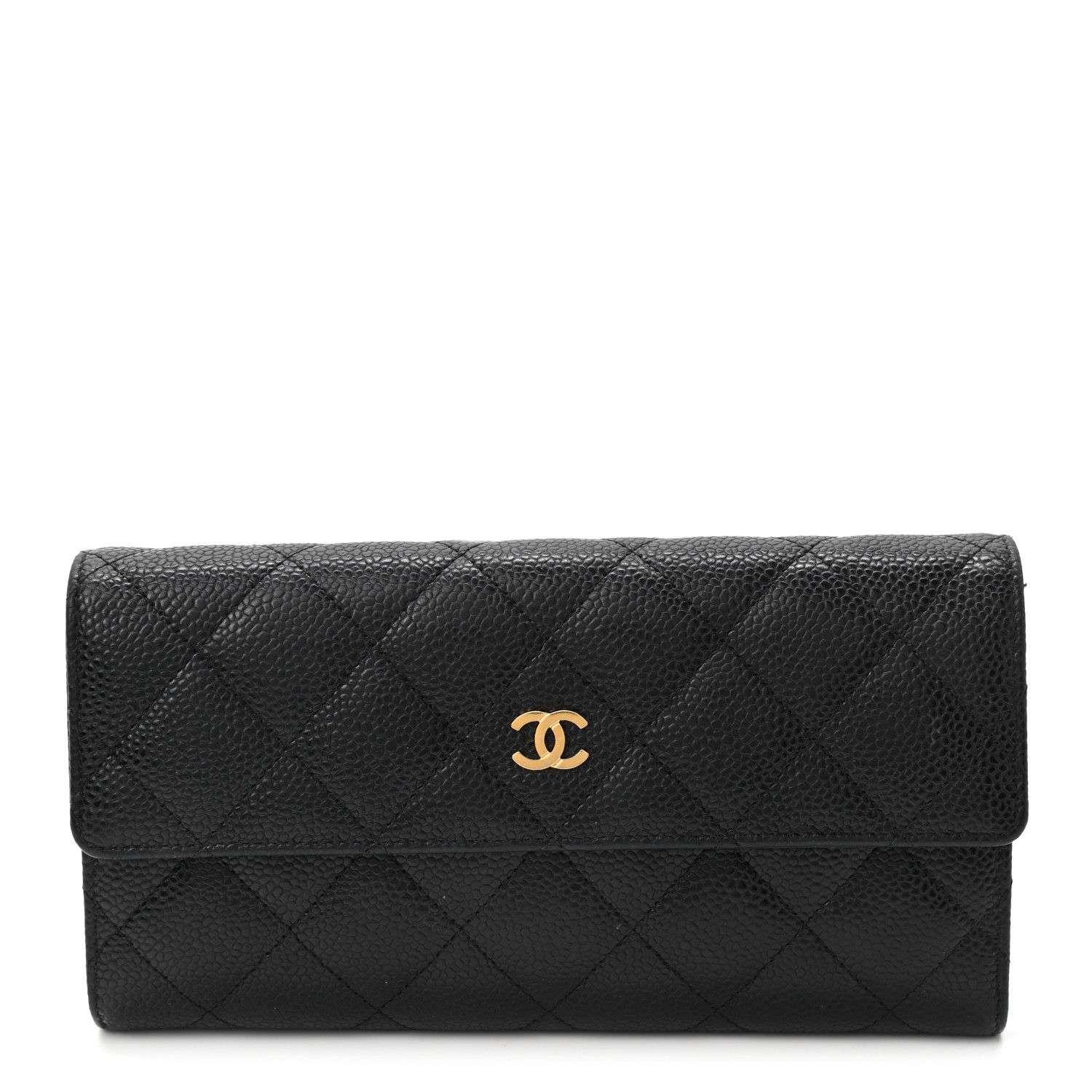 CHANEL

Caviar Quilted Large Gusset Flap Wallet Black | Fashionphile