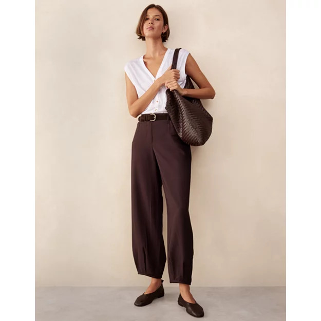 Fluid Trousers with Darted Cuff | Trousers & Leggings | The  White ... | The White Company UK & ROW