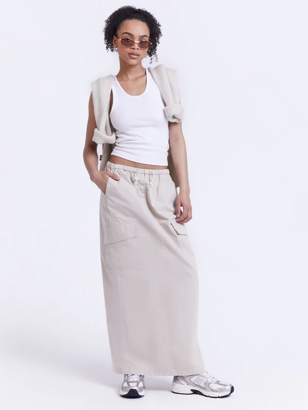 Esme Cargo Skirt in Beige | Glue Store (Australia & NZ)