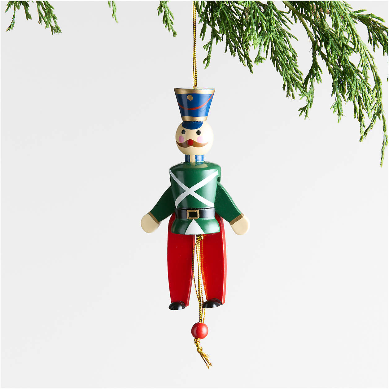 Green Jumping Jack Christmas Tree Ornament + Reviews | Crate & Barrel | Crate & Barrel