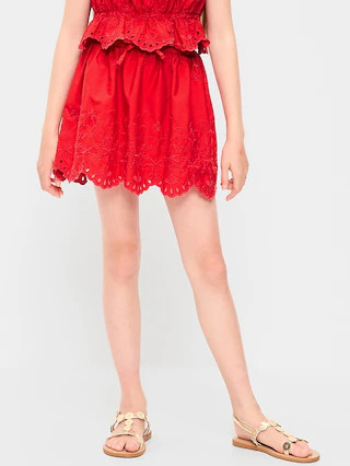 Eyelet-Trim Skirt for Girls | Old Navy (US)