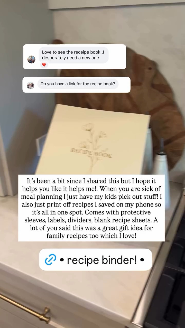 It’s been a bit since I shared this but I hope it helps you like it helps me!! When you are sick of meal planning I just have my kids pick out stuff! I also just print off recipes I saved on my phone so it’s all in one spot. Comes with protective sleeves, labels, dividers, blank recipe sheets. A lot of you said this was a great gift idea for family recipes too which I love!