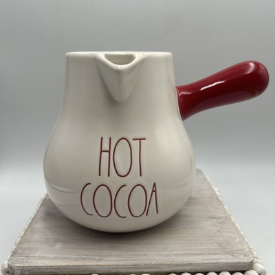 Rae Dunn Hot Cocoa Pot with Rare Red Handle | eBay US