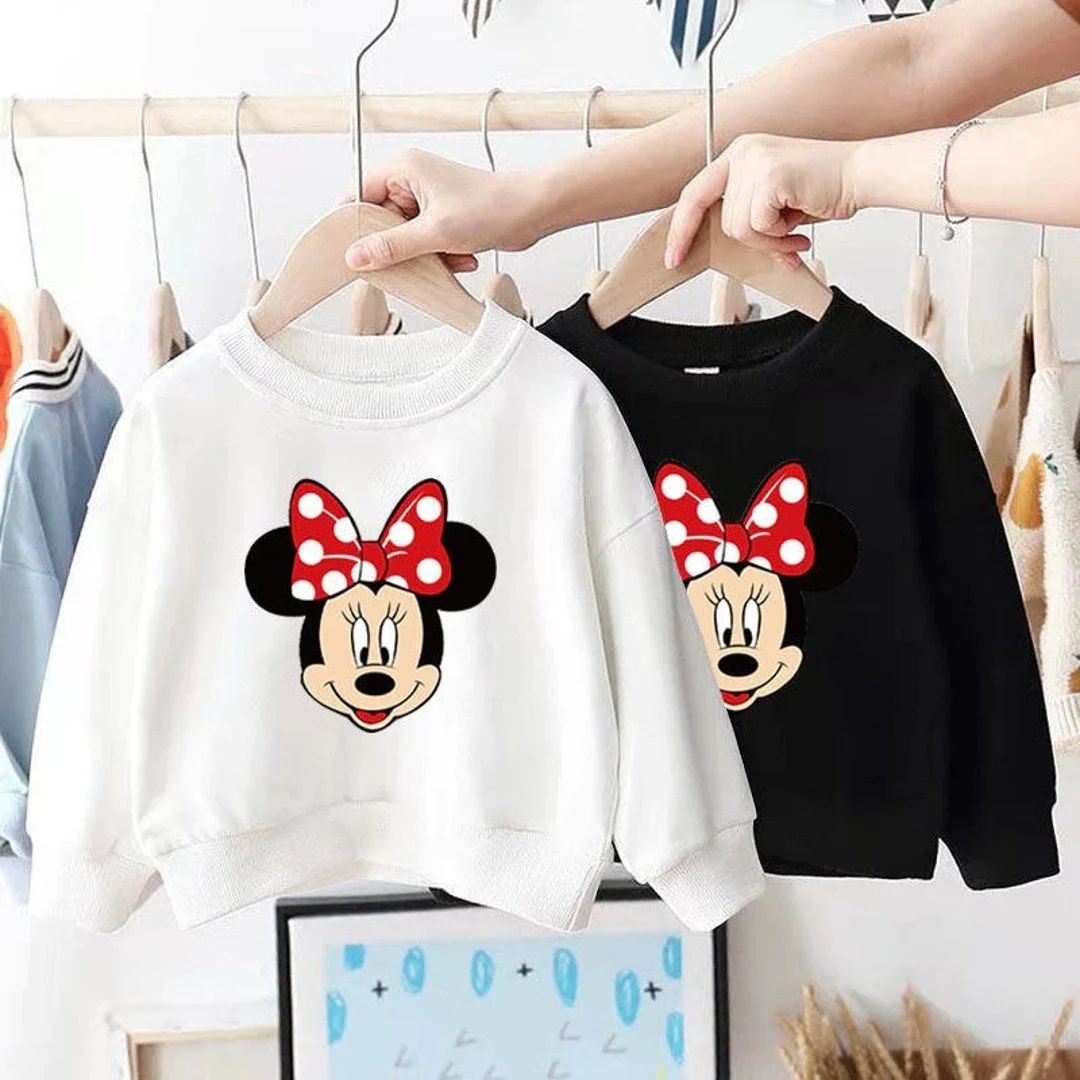 Minnie Mouse Sweater / 100% Cotton / Baby Girl Sweatshirt / - Etsy | Etsy (US)