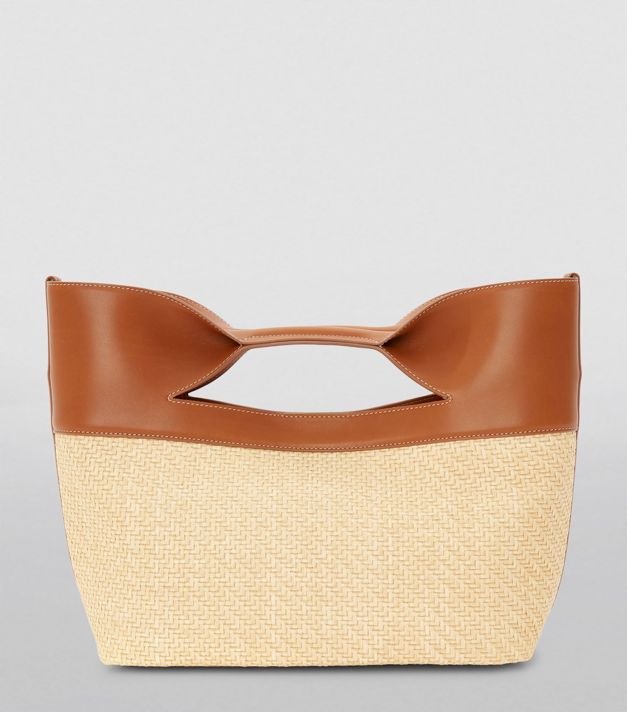 Straw-Woven The Bow Top-Handle Bag | Harrods