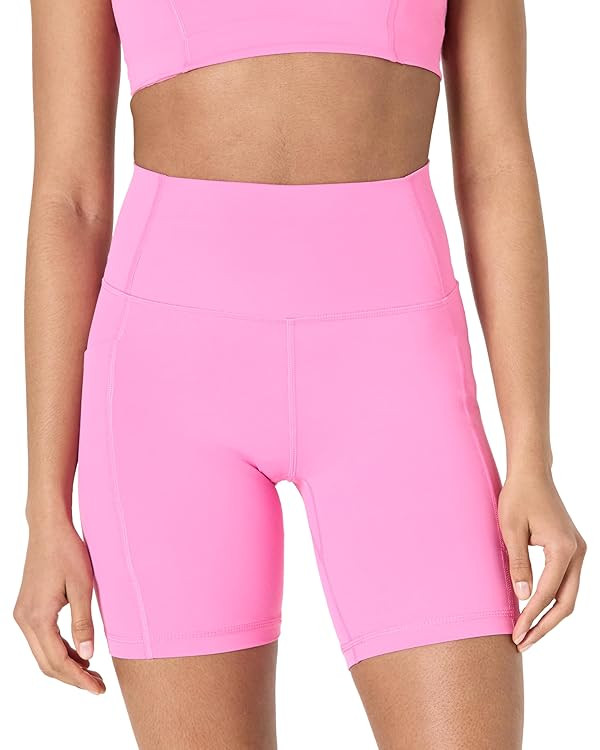 Amazon Essentials Women's Active FormFlex Buttery Soft High Waist 7" Biker Shorts with Pockets | Amazon (US)