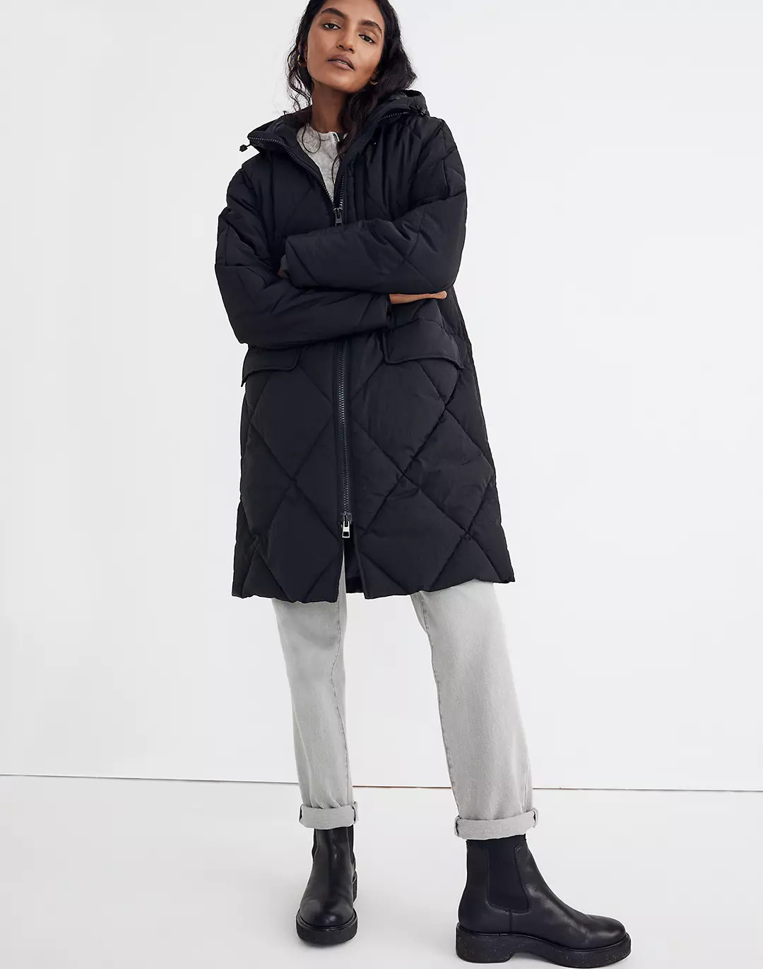 Surrey Hooded Puffer Coat | Madewell