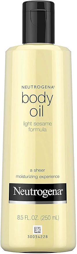Neutrogena Lightweight Body Oil for Dry Skin, Sheer Moisturizer in Light Sesame Formula, 8.5 fl. ... | Amazon (US)