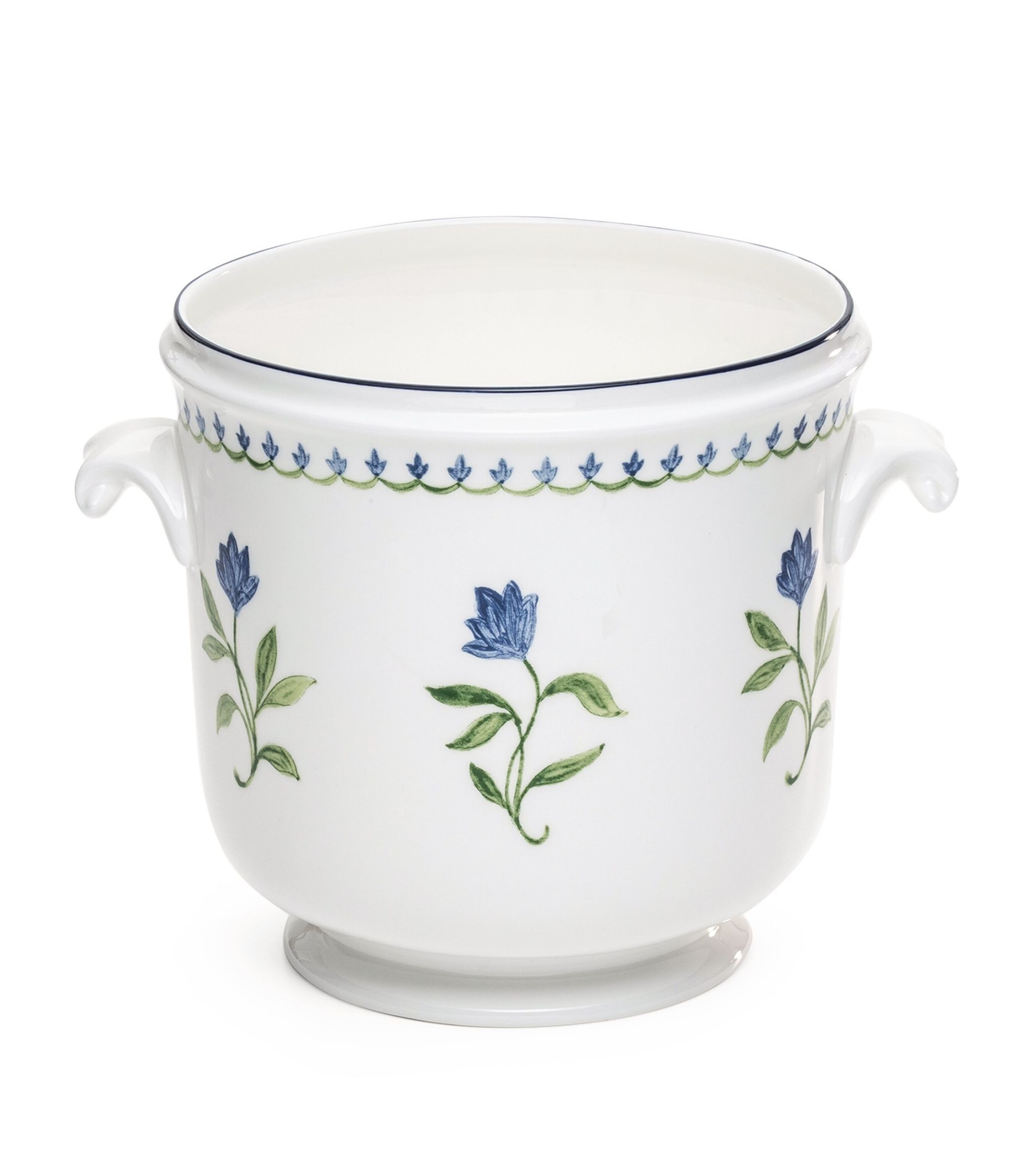 + Nina Campbell Marguerite Handled Cachepot (16cm) | Harrods