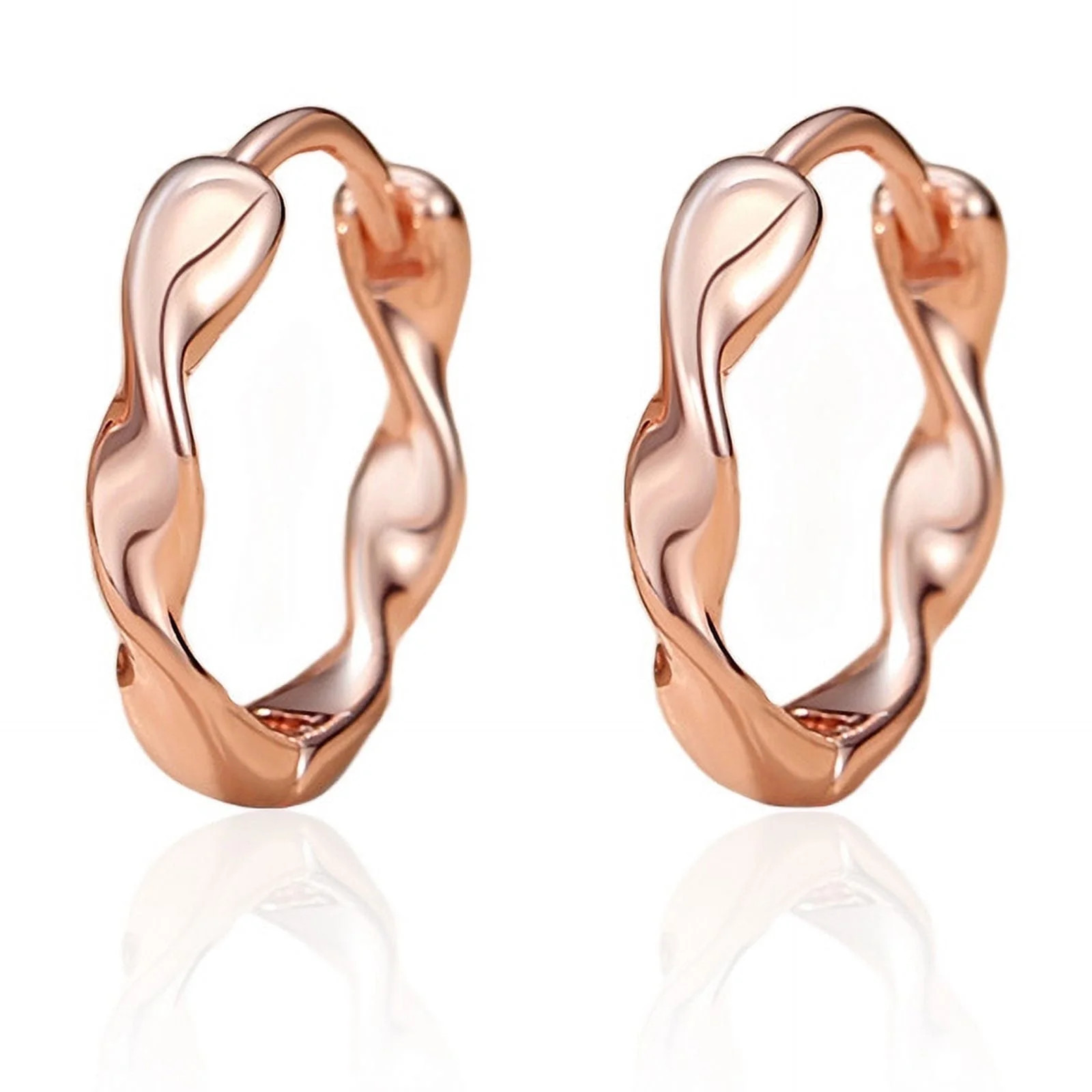 Rose Gold Earrings Small Hoop Earrings For Women 18k Rose Gold Plated 925 Sterling Silver Mini Hu... | Walmart (US)