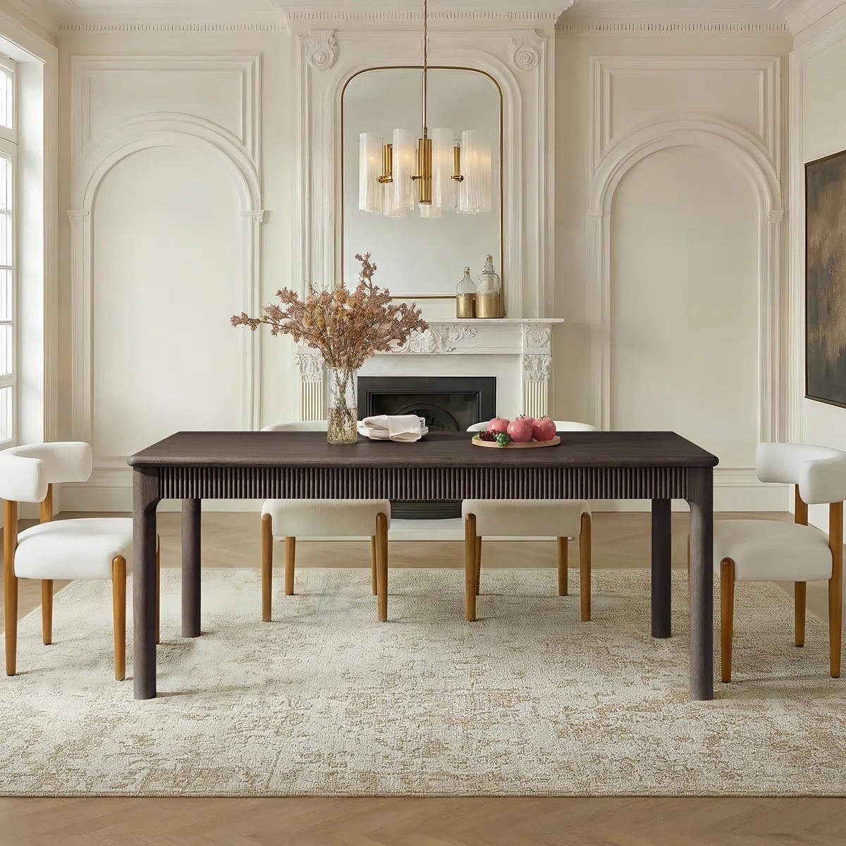 Guillermina Modern 72'' W Fluted Solid Wood Dining Table with Built-In Storage Drawers

#LTKSaleAlert #LTKHome #LTKActive