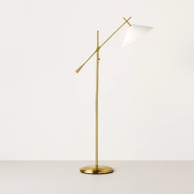 Sour Cream/Brass Hinge Floor Lamp - Hearth & Hand™ with Magnolia | Target